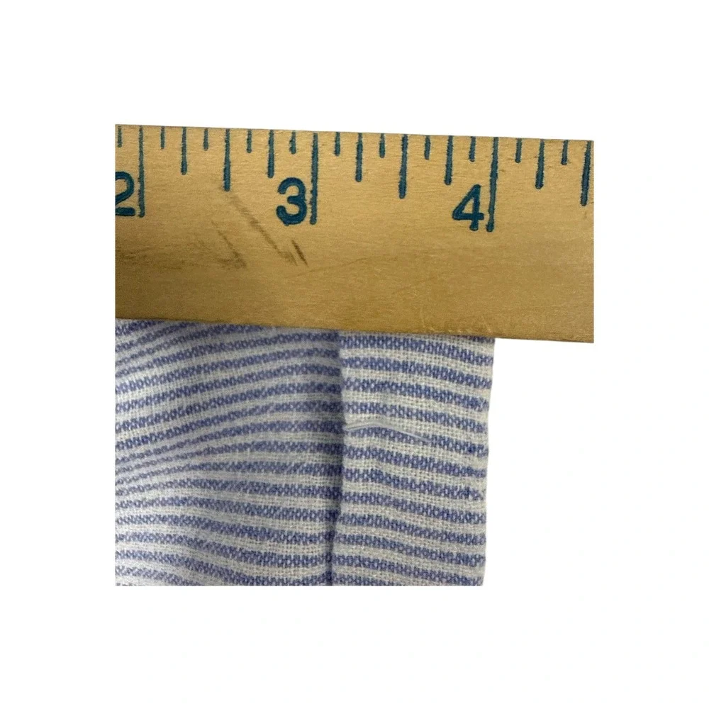 per se Shorts Mens Large Blue White Excellent Striped Linen Blend Seersucker